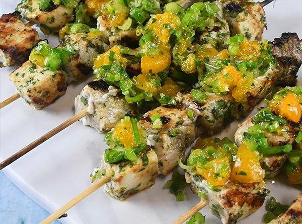 Swordfish Skewers with Citrus Salsa - Step 7